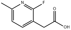 2-(2-氟-6-甲基吡啶-3-基)乙酸 结构式