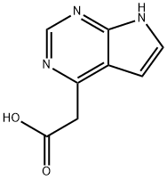 2-(7H-PYRROLO[2,3-D]PYRIMIDIN-4-YL)ACETIC ACID 结构式