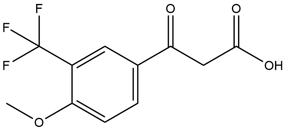 4-Methoxy-β-oxo-3-(trifluoromethyl)benzenepropanoic acid 结构式