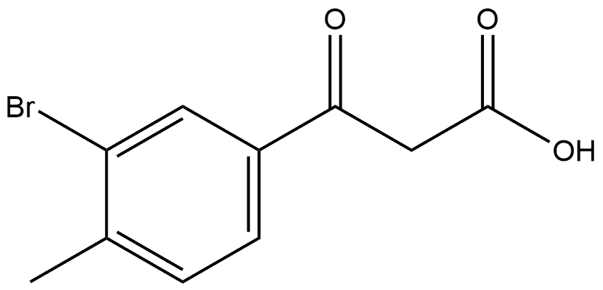 3-Bromo-4-methyl-β-oxobenzenepropanoic acid 结构式