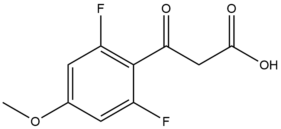 2,6-Difluoro-4-methoxy-β-oxobenzenepropanoic acid 结构式