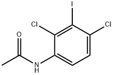 N-(2,4-二氯-3-碘苯基)乙酰胺 结构式