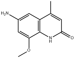 2(1H)-QUINOLINONE, 6-AMINO-8-METHOXY-4-METHYL- 结构式