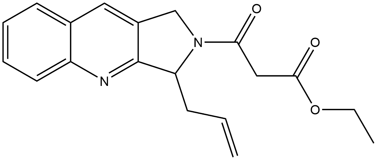 2H-Pyrrolo[3,4-b]quinoline-2-propanoic acid, 1,3-dihydro-β-oxo-3-(2-propen-1-yl)-, ethyl ester 结构式