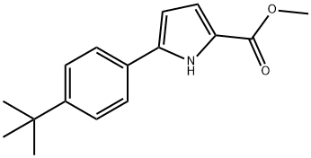 1H-Pyrrole-2-carboxylic acid, 5-[4-(1,1-dimethylethyl)phenyl]-, methyl ester 结构式
