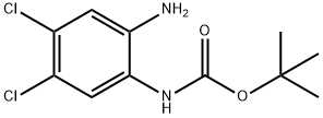 (2-氨基-4,5-二氯苯基)氨基甲酸叔丁酯 结构式