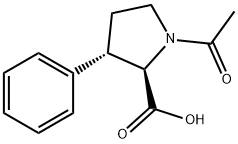 D-Proline, 1-acetyl-3-phenyl-, (3S)- 结构式