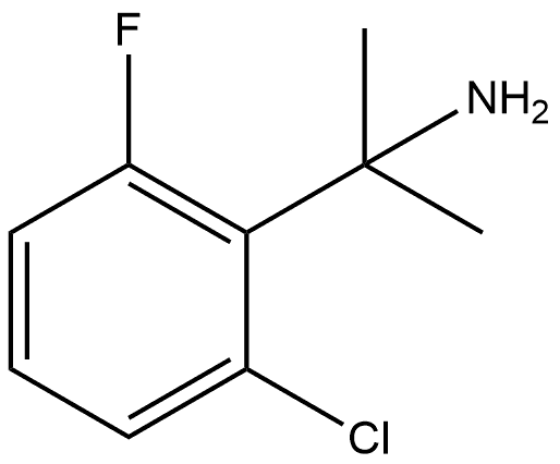 2-(2-氯-6-氟苯基)丙-2-胺 结构式