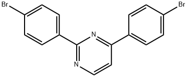 PYRIMIDINE, 2,4-BIS(4-BROMOPHENYL)- 结构式