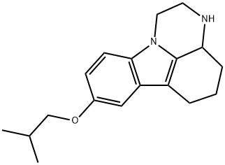 1H-Pyrazino[3,2,1-jk]carbazole, 2,3,3a,4,5,6-hexahydro-8-(2-methylpropoxy)- 结构式