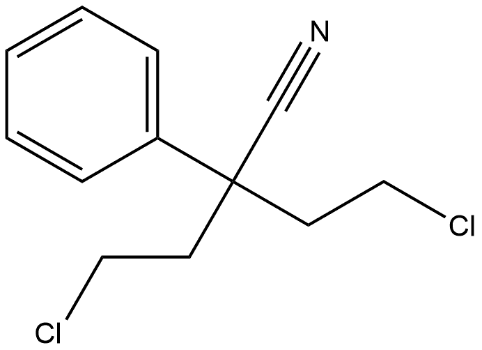 Benzeneacetonitrile, α,α-bis(2-chloroethyl)- 结构式