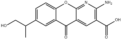 5H-[1]Benzopyrano[2,3-b]pyridine-3-carboxylic acid, 2-amino-7-(2-hydroxy-1-methylethyl)-5-oxo- 结构式