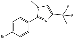 1H-Imidazole, 2-(4-bromophenyl)-1-methyl-4-(trifluoromethyl)- 结构式