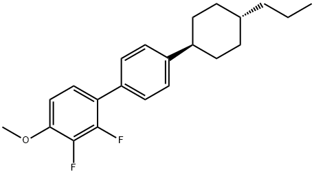 4'-(反式-4-丙基环己基)-2,3-二氟-4-甲氧基联苯 结构式