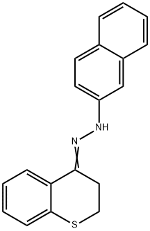 4H-1-Benzothiopyran-4-one, 2,3-dihydro-, 2-(2-naphthalenyl)hydrazone 结构式
