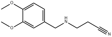 3-{[(3,4-dimethoxyphenyl)methyl]amino}propanenitrile 结构式