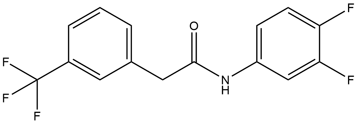 N-(3,4-Difluorophenyl)-3-(trifluoromethyl)benzeneacetamide 结构式