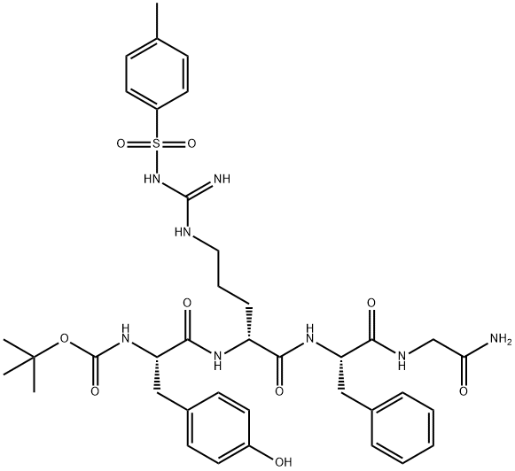 Glycinamide, N-[(1,1-dimethylethoxy)carbonyl]-L-tyrosyl-N5-[imino[[(4-methylphenyl)sulfonyl]amino]methyl]-D-ornithyl-L-phenylalanyl- (9CI) 结构式