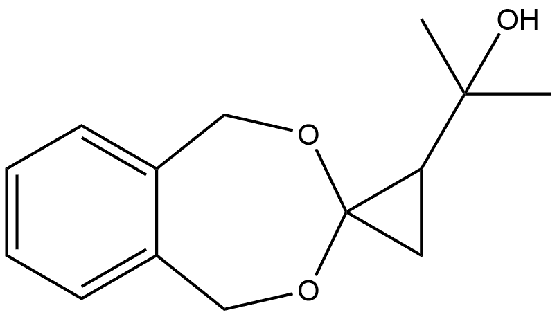 Spiro[2,4-benzodioxepin-3,1'-cyclopropane]-2'-methanol, 1,5-dihydro-α,α-dimethyl- 结构式