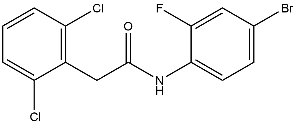 N-(4-Bromo-2-fluorophenyl)-2,6-dichlorobenzeneacetamide 结构式