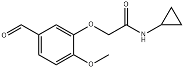 N-cyclopropyl-2-(5-formyl-2-methoxyphenoxy)acetamide 结构式