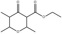 2H-Pyran-3-carboxylic acid, tetrahydro-2,5,6-trimethyl-4-oxo-, ethyl ester 结构式