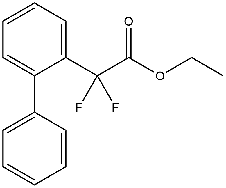 Ethyl 2-(biphenyl-2-yl)-2,2-difluoroacetate 结构式