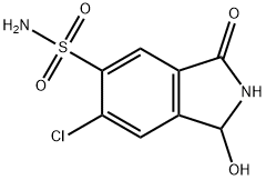 1H-Isoindole-5-sulfonamide, 6-chloro-2,3-dihydro-1-hydroxy-3-oxo- 结构式