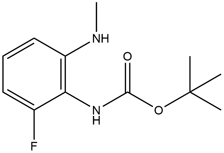 (2-氟-6-(甲氨基)苯基)氨基甲酸叔丁酯 结构式
