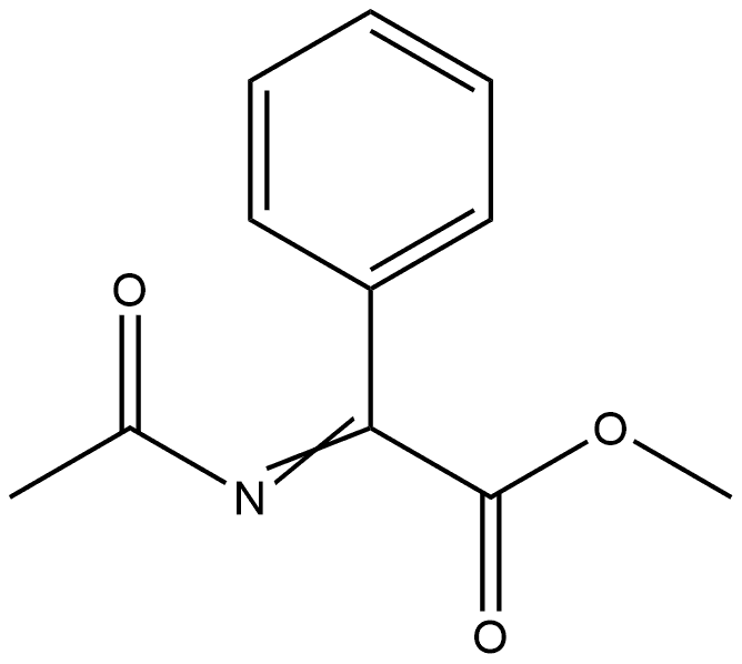 Benzeneacetic acid, α-(acetylimino)-, methyl ester 结构式