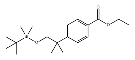 Benzoic acid, 4-[2-[[(1,1-dimethylethyl)dimethylsilyl]oxy]-1,1-dimethylethyl]-, ethyl ester 结构式