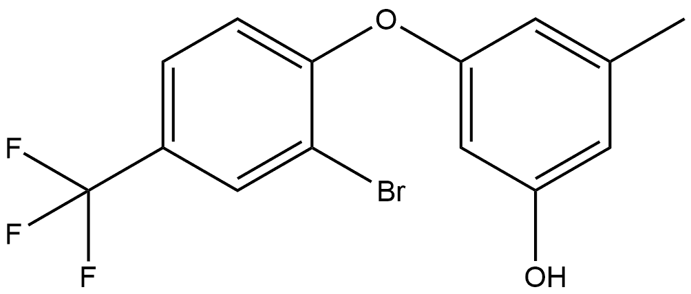 3-[2-Bromo-4-(trifluoromethyl)phenoxy]-5-methylphenol 结构式