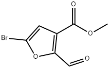 5-溴-2-甲酰基呋喃-3-羧酸甲酯 结构式