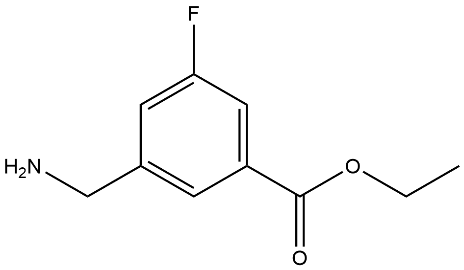 3-(氨甲基)-5-氟苯甲酸乙酯 结构式