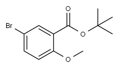 5-溴-2-甲氧基苯甲酸叔丁酯 结构式