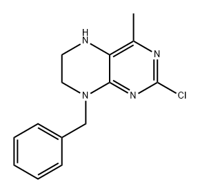 Pteridine, 2-chloro-5,6,7,8-tetrahydro-4-methyl-8-(phenylmethyl)- 结构式