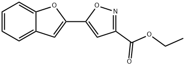 3-Isoxazolecarboxylic acid, 5-(2-benzofuranyl)-, ethyl ester 结构式