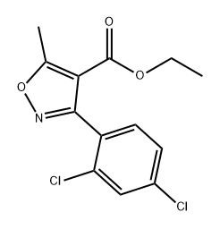 3-(2,4-二氯苯基)-5-甲基异噁唑-4-甲酸乙酯 结构式