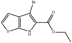 4-溴-6H-噻吩并[2,3-B]吡咯-5-甲酸乙酯 结构式