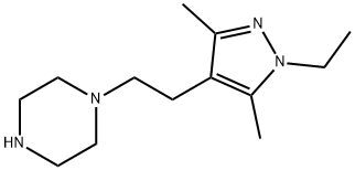 1-(2-(1-乙基-3,5-二甲基-1H-吡唑-4-基)乙基)哌嗪 结构式