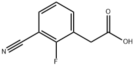 2-(3-氰基-2-氟苯基)乙酸 结构式