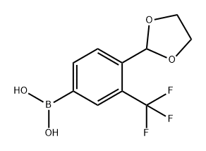 3-甲醛缩乙二醇-5-三氟甲基苯硼酸 结构式