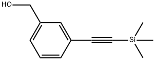 (3-((三甲基硅烷基)乙炔基)苯基)甲醇 结构式