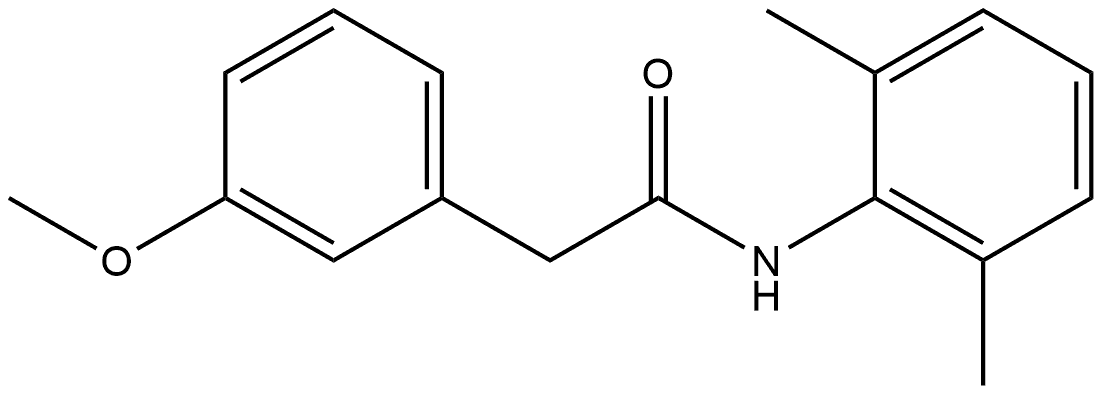 N-(2,6-Dimethylphenyl)-3-methoxybenzeneacetamide 结构式