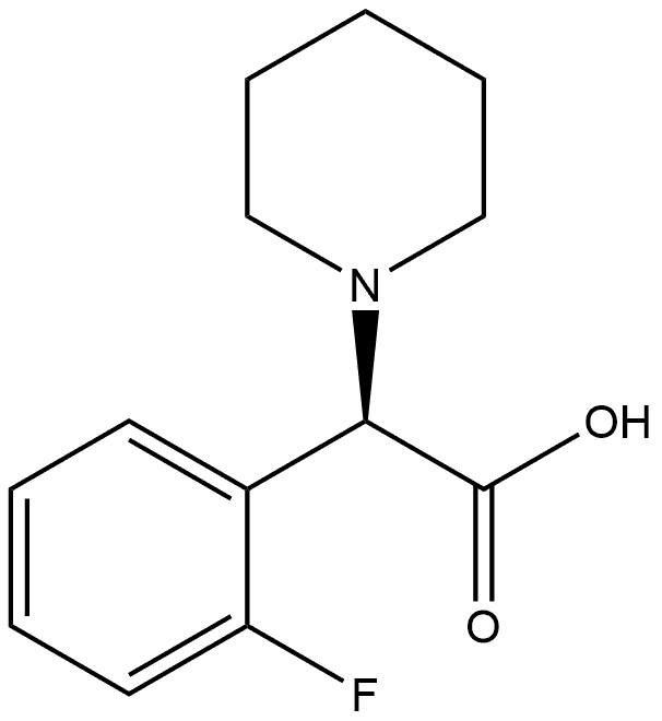 1-Piperidineacetic acid, α-(2-fluorophenyl)-, (αR)- 结构式