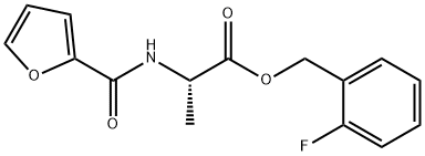 (2-氟苯基)2-[(呋喃-2-基)甲酰胺]丙酸甲酯 结构式