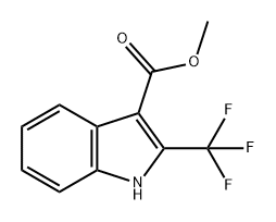 1H-Indole-3-carboxylic acid, 2-(trifluoromethyl)-, methyl ester 结构式