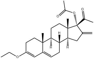 Pregna-3,5-dien-20-one, 17-(acetyloxy)-3-ethoxy-16-methylene- 结构式