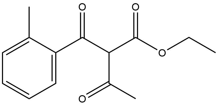 Benzenepropanoic acid, α-acetyl-2-methyl-β-oxo-, ethyl ester 结构式