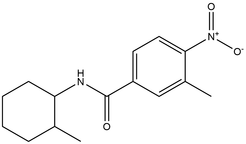 3-methyl-N-(2-methylcyclohexyl)-4-nitrobenzamide 结构式